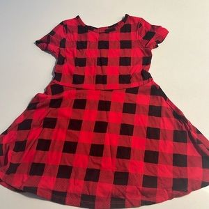 Girls Buffalo plaid girls tshirt dress 5T